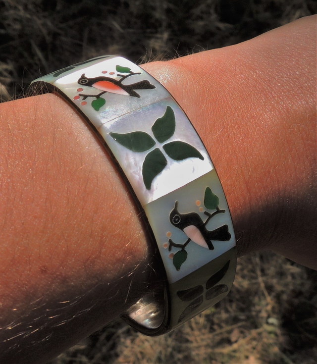 Bracelet Amérindien en nacre et laiton