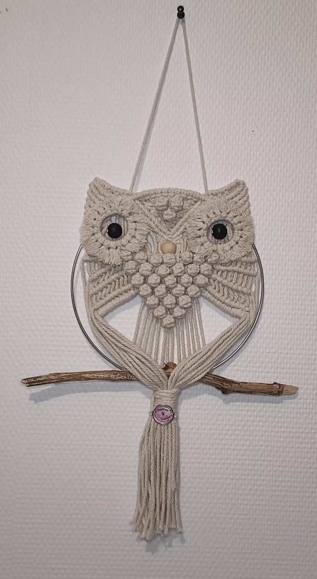 Chouette en Macramé 