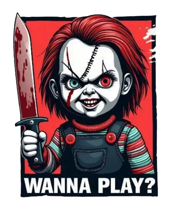 Do you wanna play Halloween printed T-shirt (HA2)