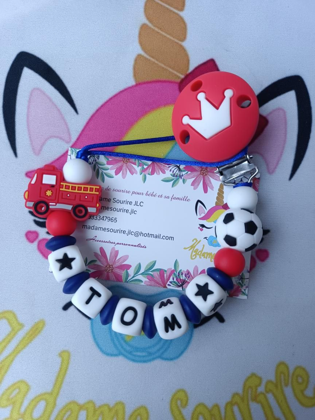 Attache tétine Pompier+