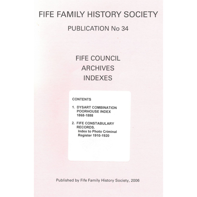 Fife Council Archives Indexes