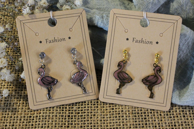 Boucles d'oreilles flamants roses
