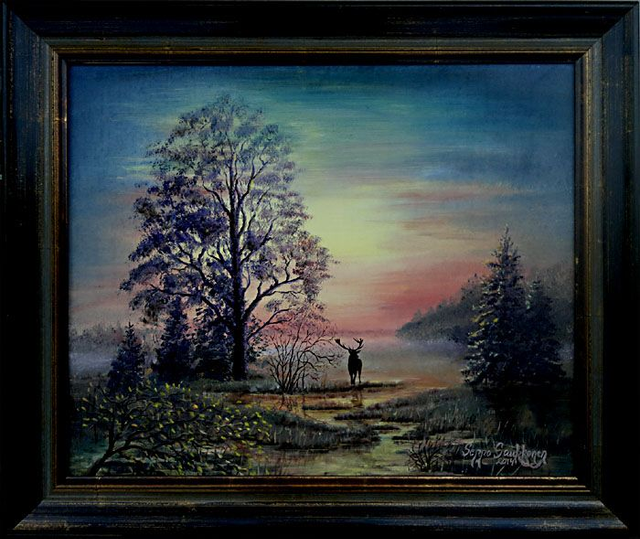 8: Puu ja peura 50x60 cm