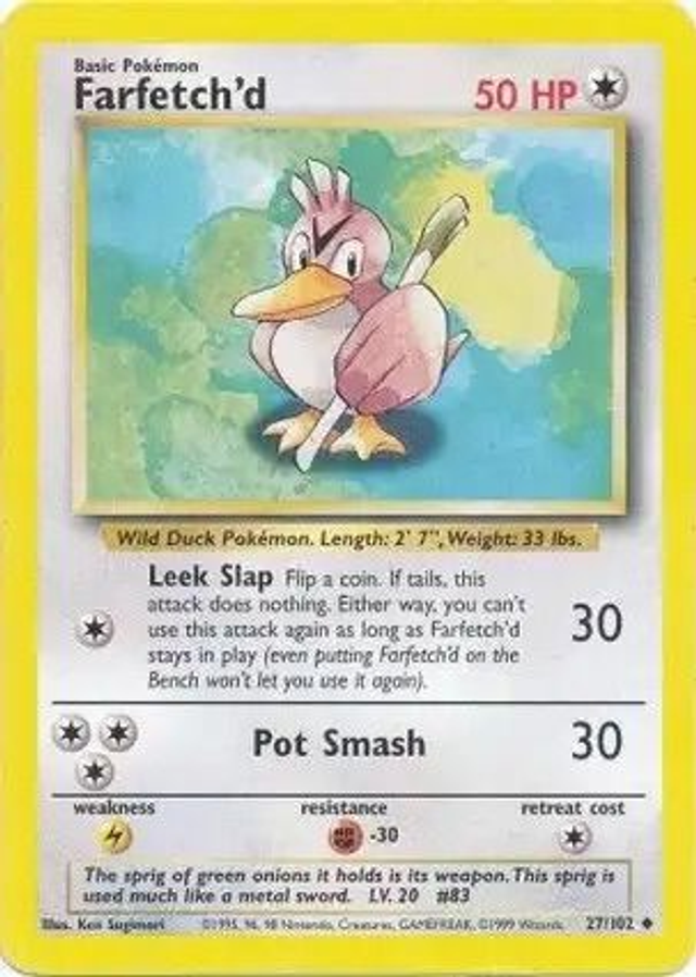 Farfetch&#039;d - 27/102 (Base Set Unlimited)