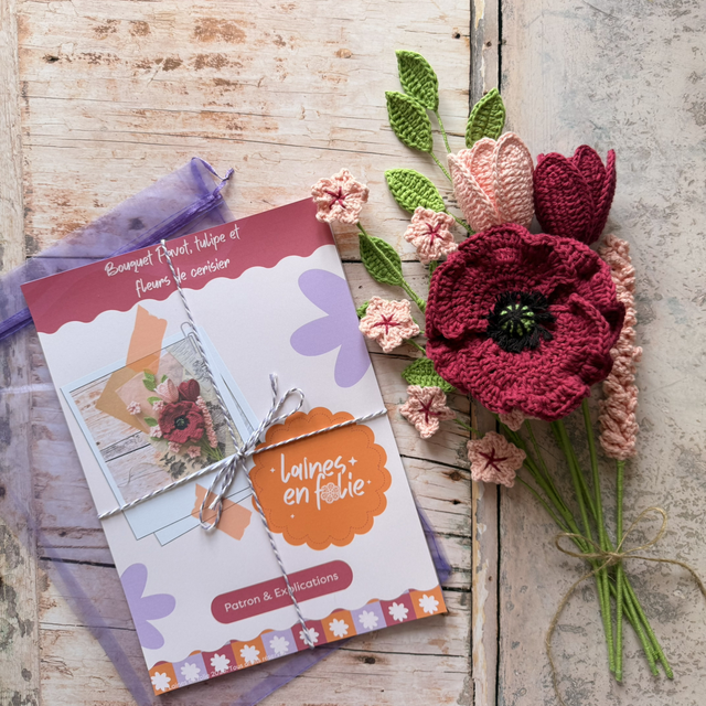 Kit bouquet personnalisable – Pavot, tulipes, fleurs de cerisier et lavande