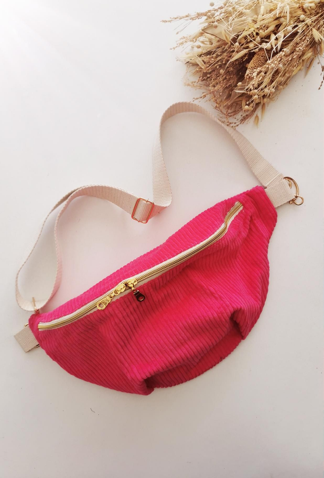 Banane LOUISE velour rose