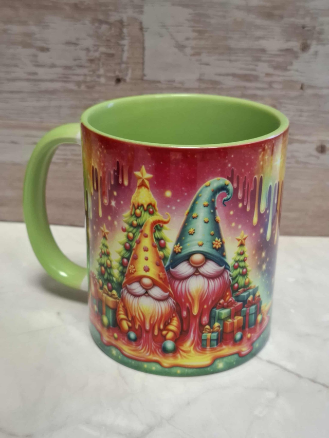 Mug vert gnome de noel