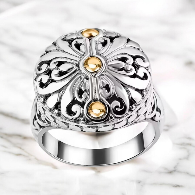 Stunning Handcrafted Dual Statement Ring
