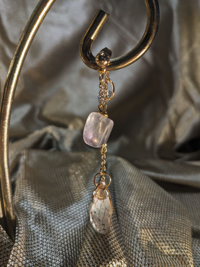 Exclusif ! - La "Fado Cigala" d'Or. Fluorite & Crystal de Roche