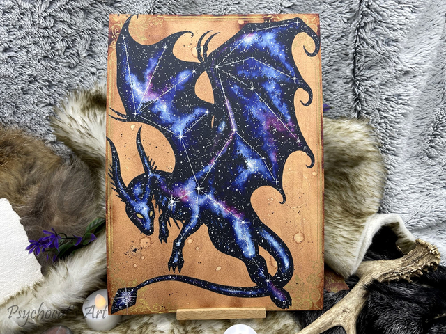 Dragon cosmique 21X30cm