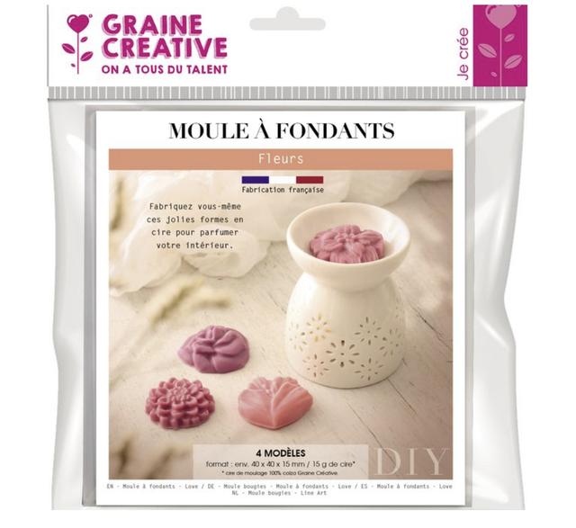 GALETS DE CIRE FLEURS - MOULE FONDANT