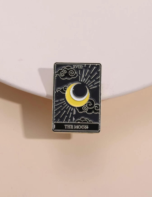 The Moon Tarot Card Pin Badge 