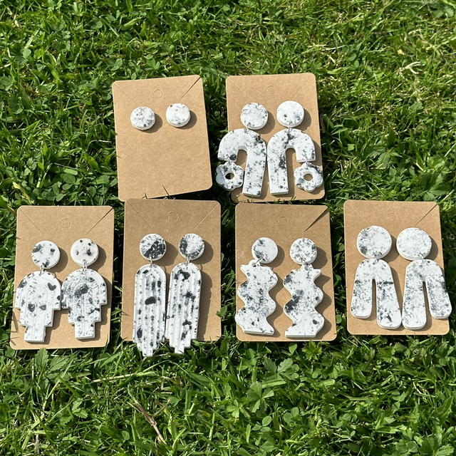Speckled Ceramic Earrings