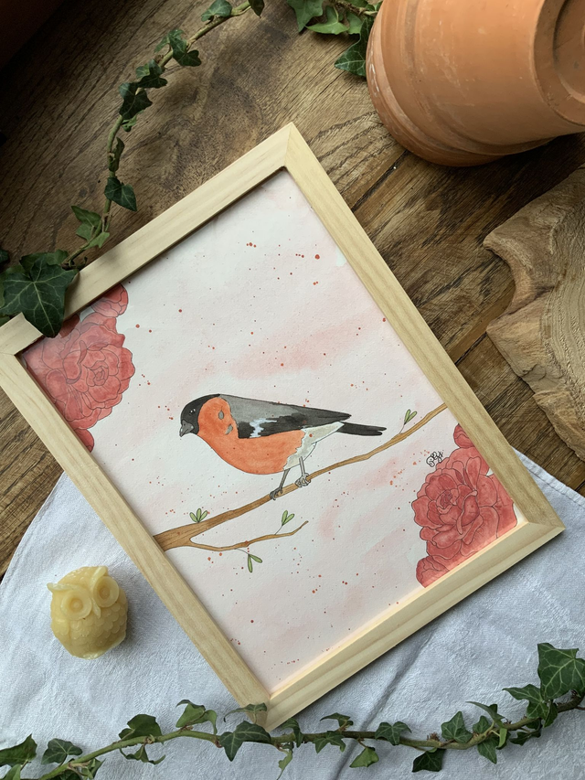 « Bouvreuil et sa Pivoine »