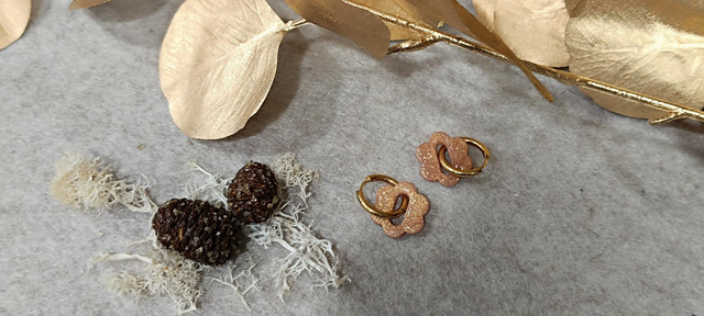 Flora - rose poudré paillettes