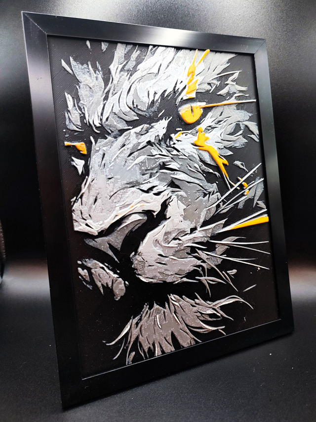 Cadre décoratif 3D personnalisé – 15×20 cm - Animal Lion