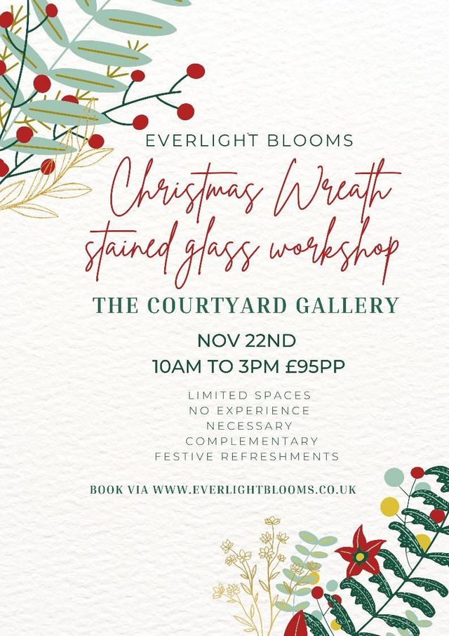 22nd Nov Christmas stained glass workshop 