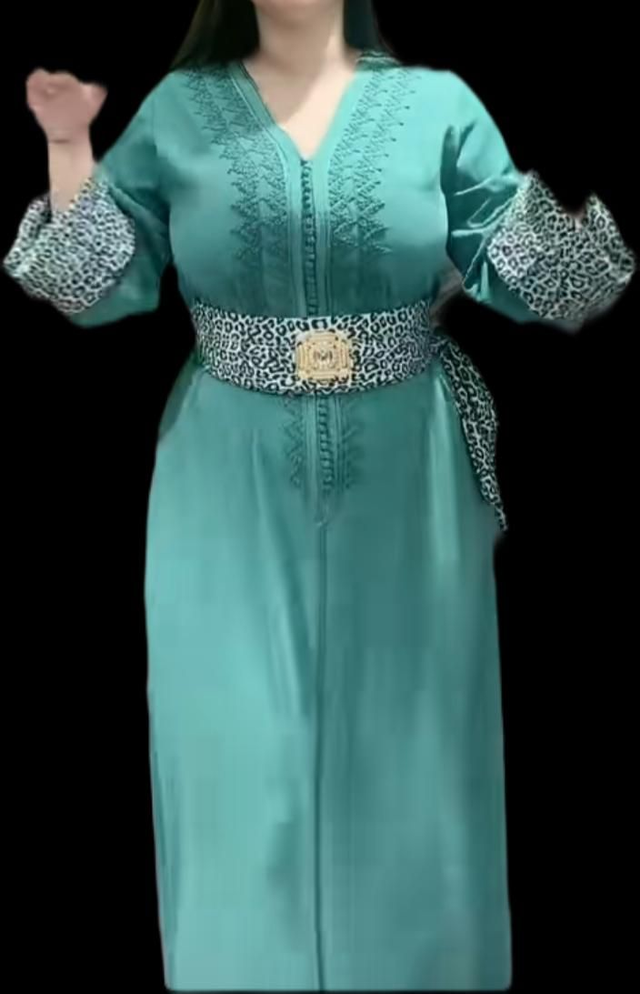 Caftan crêpe+ceinture 