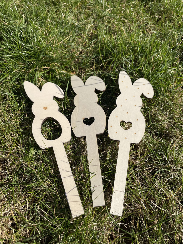 Holzstecker „Osterhasen-Set“