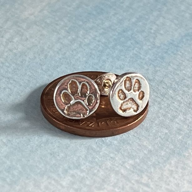 Paw Print Earrings.