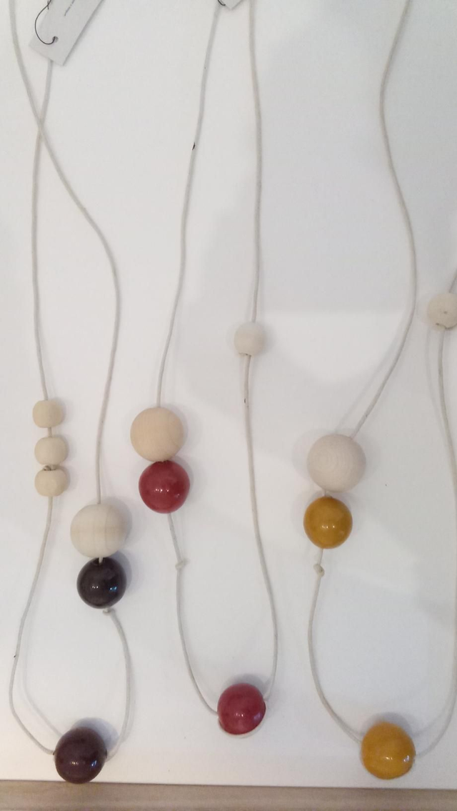 Sautoir bois et résine