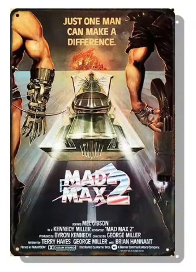 Vintage metalen bordjes Hollywood SciFi Klassiekers 30x20cm