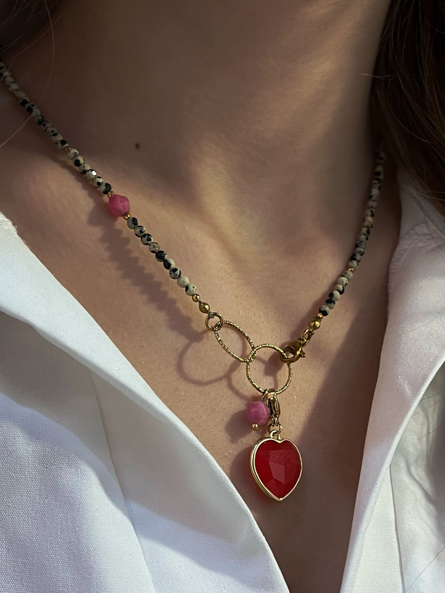 Naszyjnik „Różowe Życzenie” 🐆💗❤