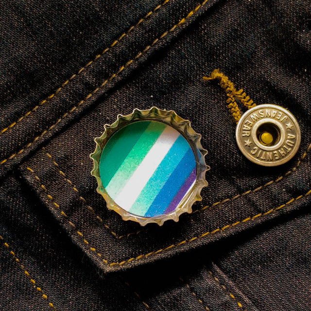 Gay - Bottle Cap - Pin - [PIN-GY-BC]