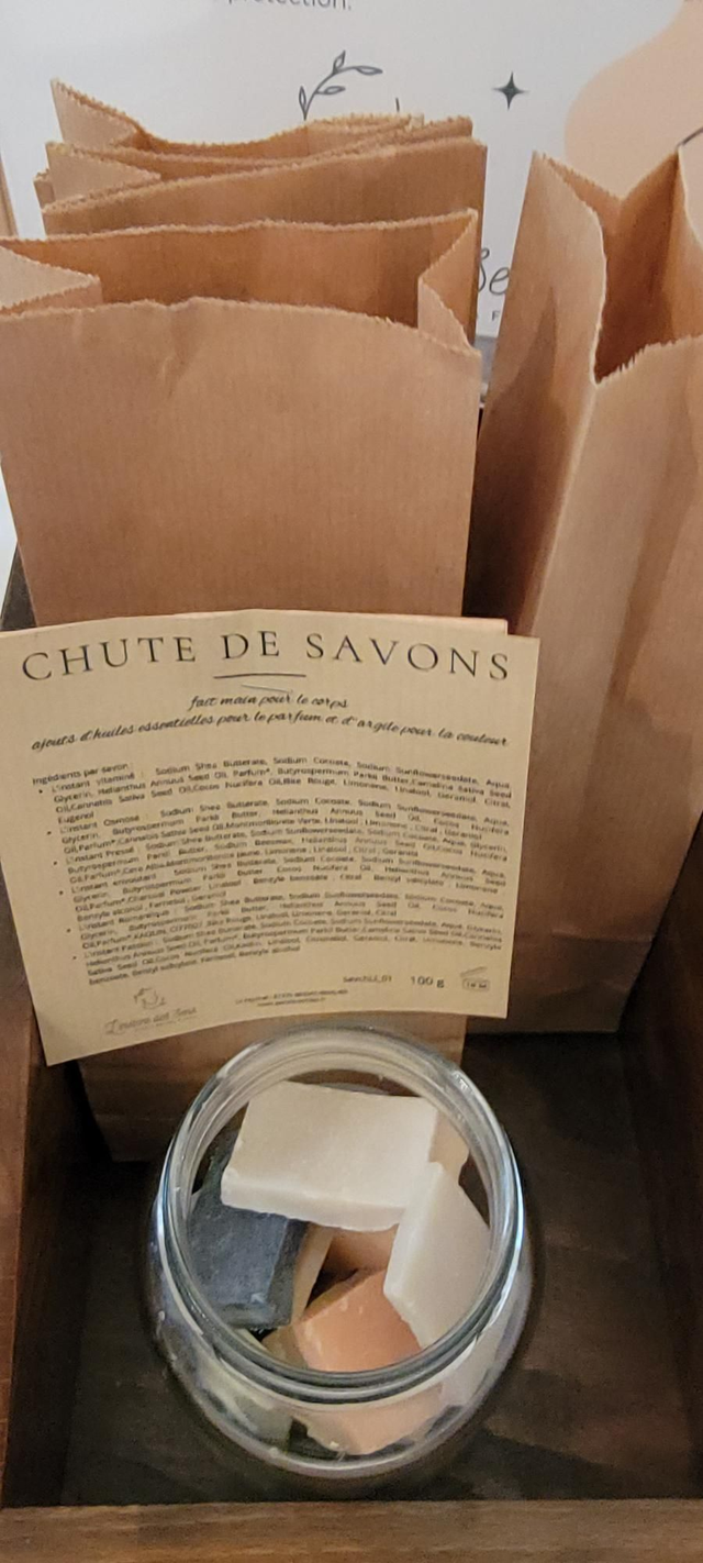 D. SACHET CHUTE DE SAVONS 100g