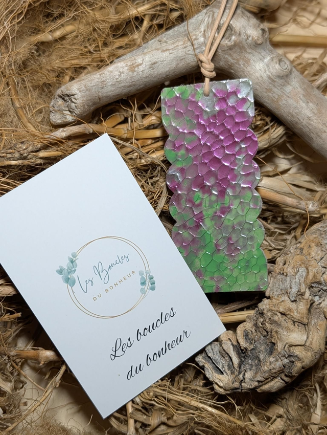 Marque page vert rose