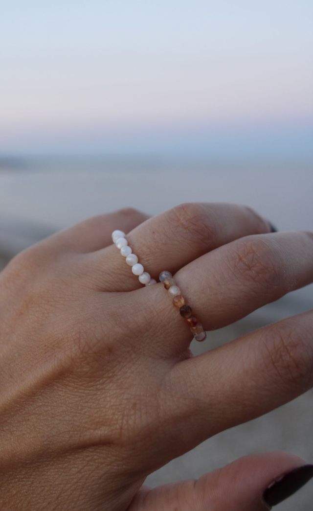 Bague Bella - perles de coquillage 