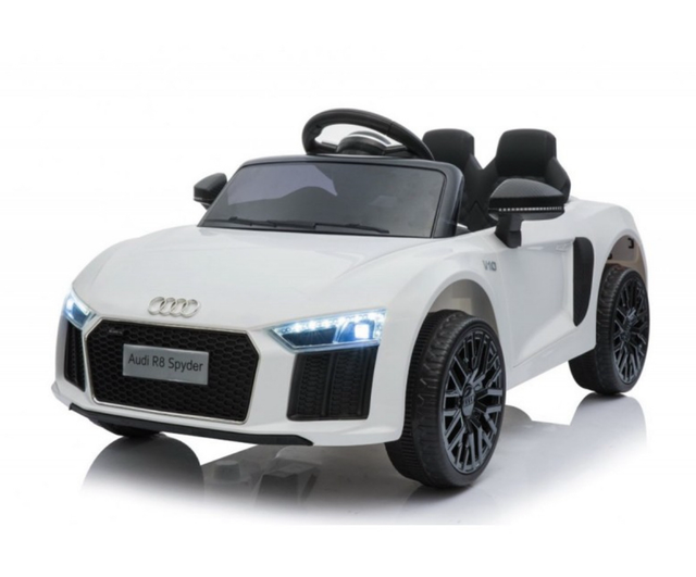 Licensed Audi R8 Spyder 12V Electric Ride On Car (White)