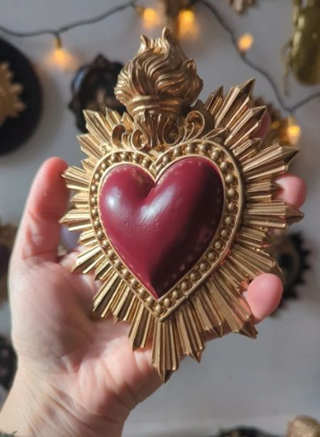Décoration murale cœur ex-voto multiple couleurs
