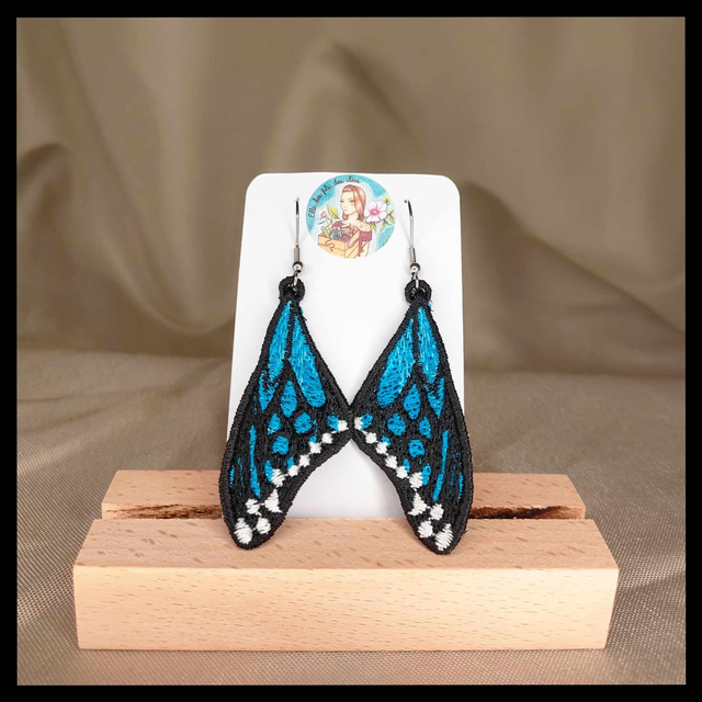 Boucles d&#039;oreilles Ailes de Papillons Turquoises