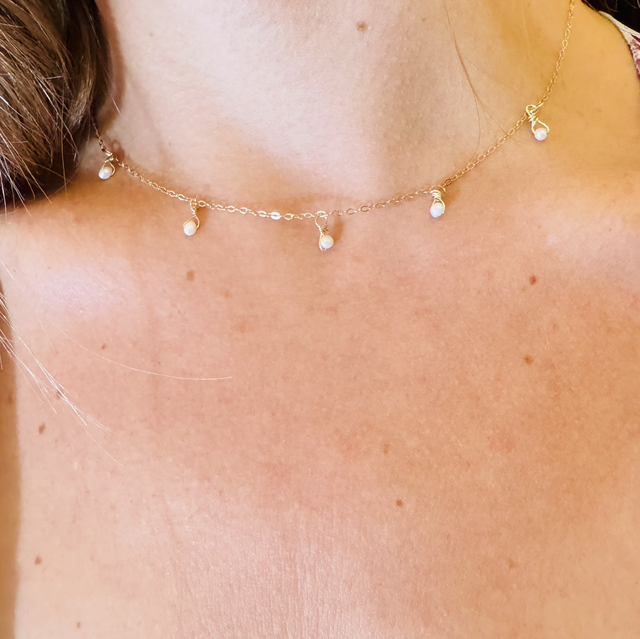 Collier Éclats Ligne de Perles