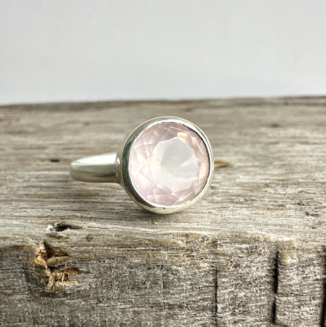 Rose Quartz Statement Ring 