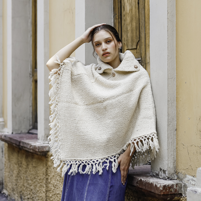 Poncho beige 