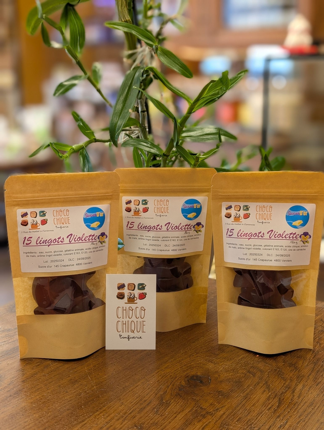 15 Lingots Violette de Sucre D&#039;Or