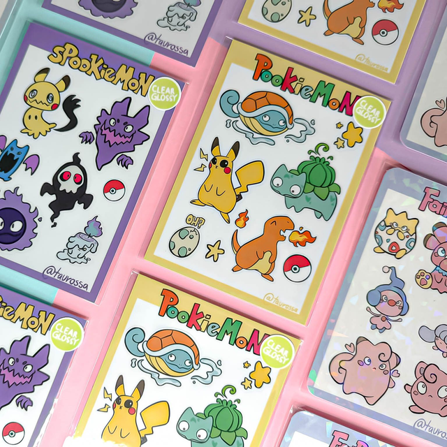 Pookiemon series sticker sheet (paket nalepk)