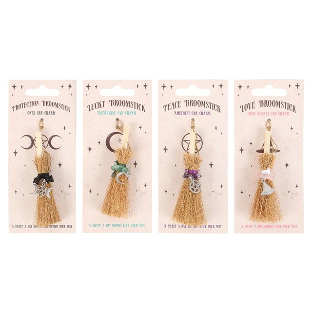 Crystal Broomstick Car Charms