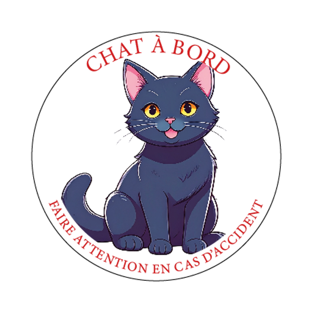 Sticker chat noir