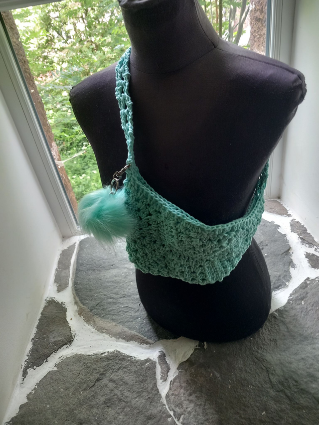 Sac besace turquoise