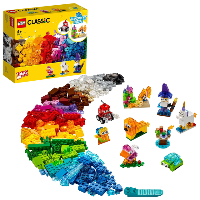 LEGO 11013 Classic Kreativ-Bauset mit durchsichtigen Steinen