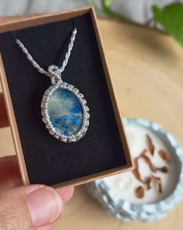 Conjunto Luz de Inverno (Vela + Afghanite)