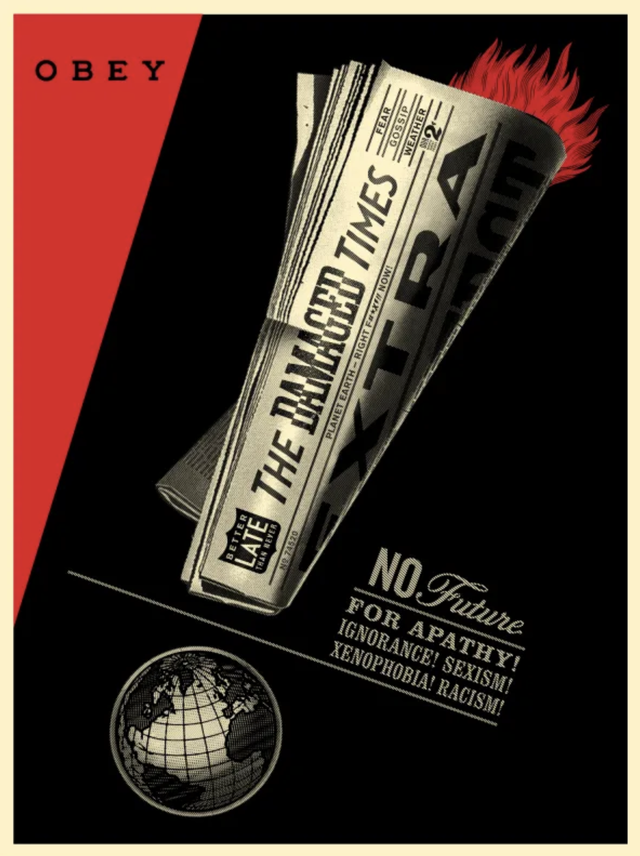 Shepard Fairey - Damaged Times - 450ex - 2017