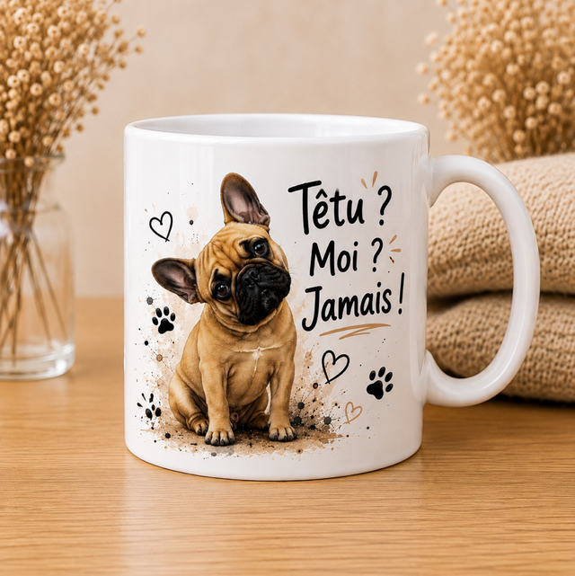 Mug bouledogue têtu 