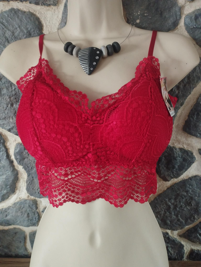 Brassière rouge Dos arrondi taille L