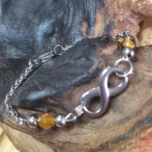 Bracelet infini: Oeil de tigre