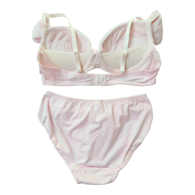 pink fluffy My melody bra and underwear set