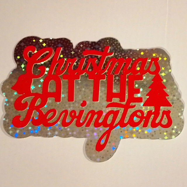 Personalised Sparkly Christmas Cake Topper